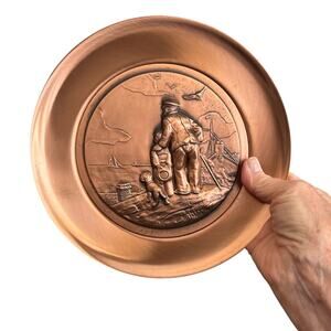 Roger Brown Hand Sculpted High Relief Plate  “Looking Out to Sea” 
Rockwell